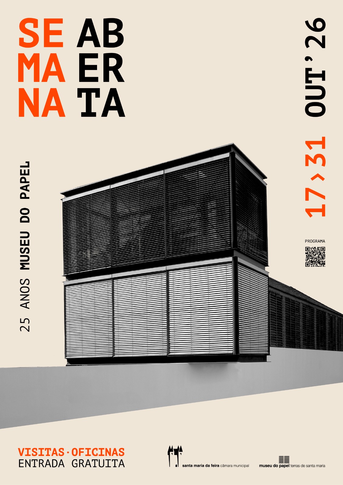 Cartaz do evento 25 Anos do Museu do Papel